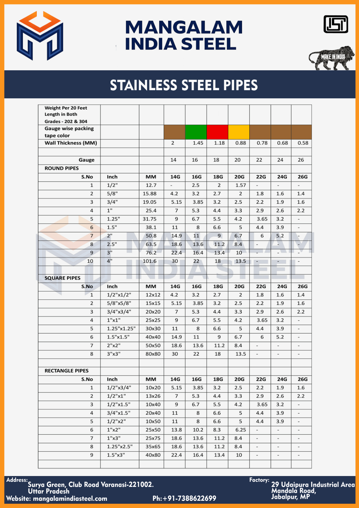 Size List